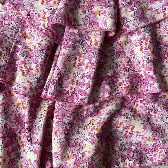 Ditsy Floral Print Shirred Crisscross Back - Picture 12 of 14